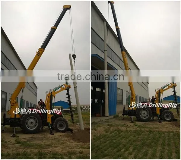 Pile Auger Drill Machine With Crane for Pole Erection photo-5