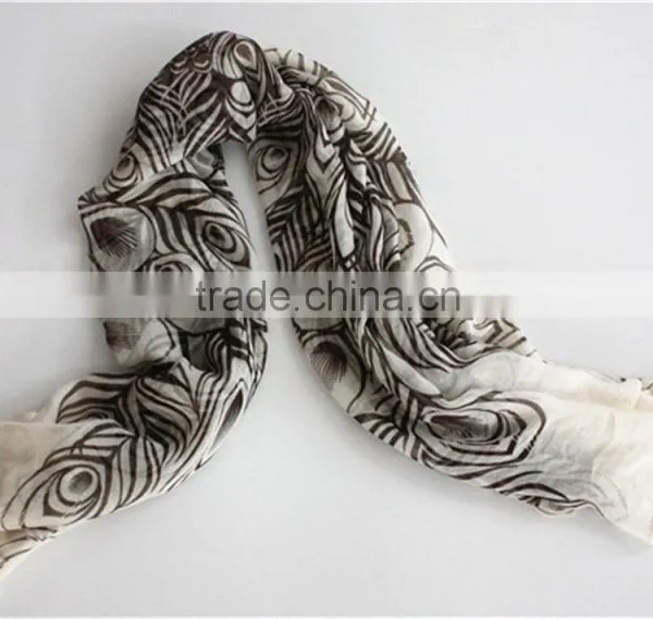Peacock Printed Square Modal Scarf photo-3