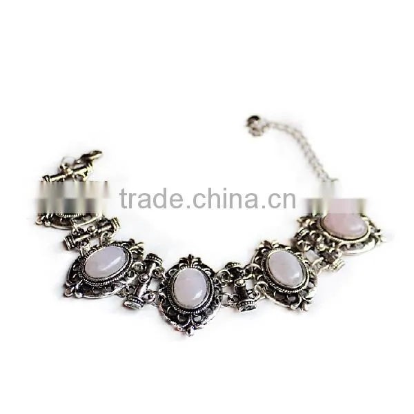 Baroque Vintage Aventurine Agate Quartz Bracelet photo-3