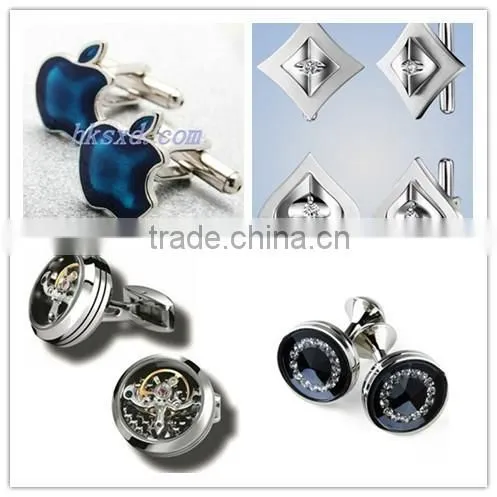 High Quality Men Cufflink/Stainless Steel Cufflinks/crystal Cufflink