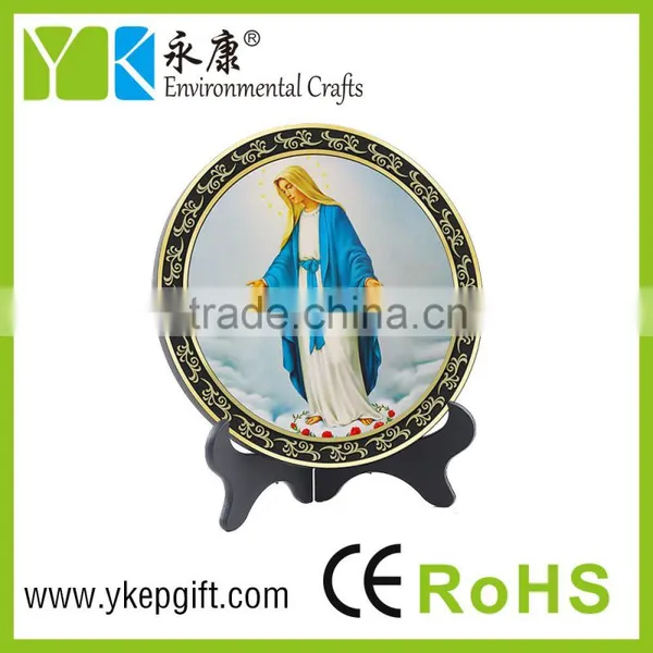 Virgin Mary Images Antique Religious Catholic Wholesale Plate Shape photo-3