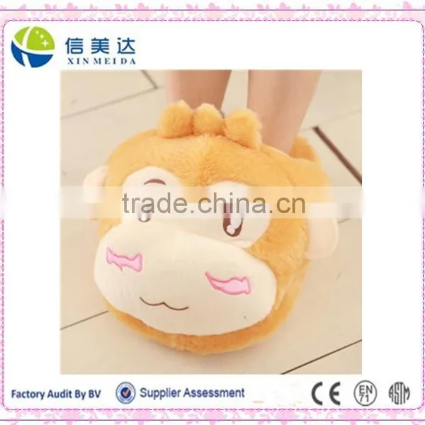Wholesale Plush Slipper Monkey Head Cartoon Indoor Slipper