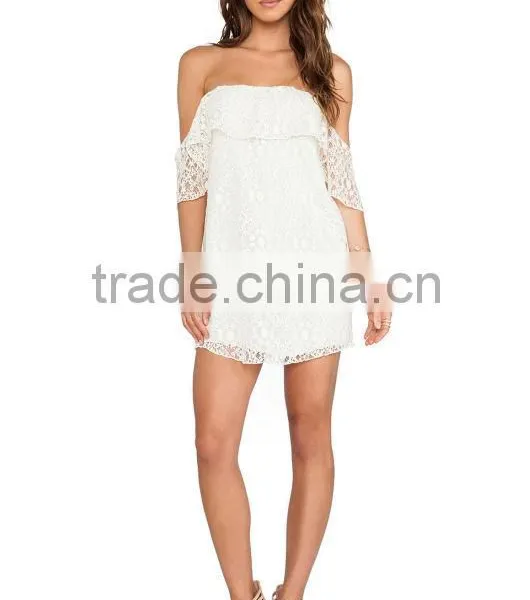 Women Party Dress Off the Shoulder Sleeveless Boulee Lace Party Dress Sexy Party Dress photo-5