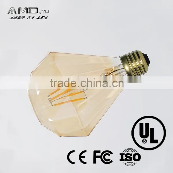 Gold Cover Diamond Decorative Led Filament Light E26 E27 Dimmable Vintage Led Bulb photo-4
