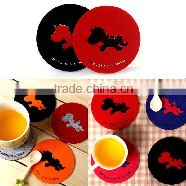 High Quality Felt Cup Mat Coaster photo-5
