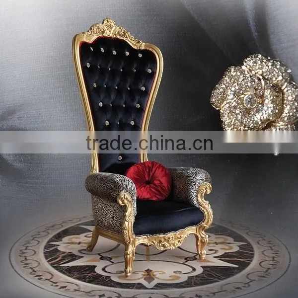 Wholesale Hotel Antique Wooden Throne High Back Chair, Luxury Royal Chair photo-6
