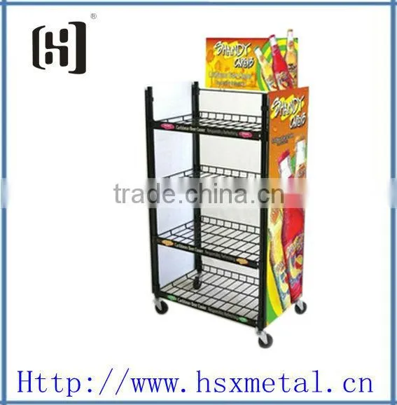 Free Standing Supermarket Metal Wine Tower Rack Stand HSX-3220 photo-2