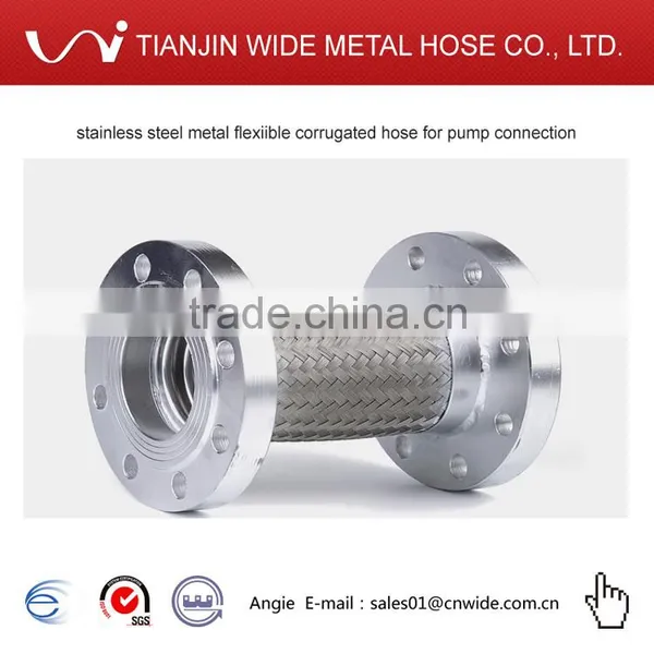 Flange End Sus 304/sus316L Corrugated Hose for Pump Connection