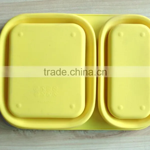 Collapsible Lunch Container With Spoon Silicone Container Bulk photo-3