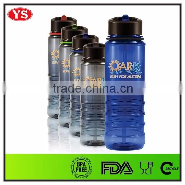 Translucent 750 ml Straw Plastic Water Bottles With Colorful Cap photo-6