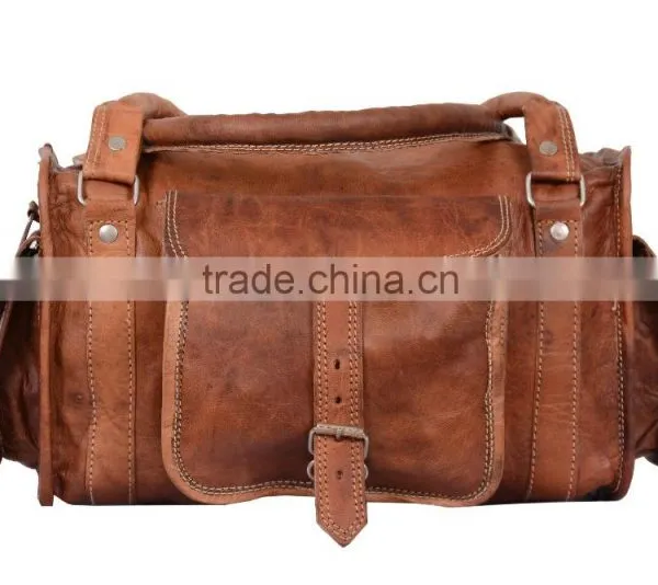 Real Leather Travel Luggage,weekend,picnic,overnight Hand Bags of Girls