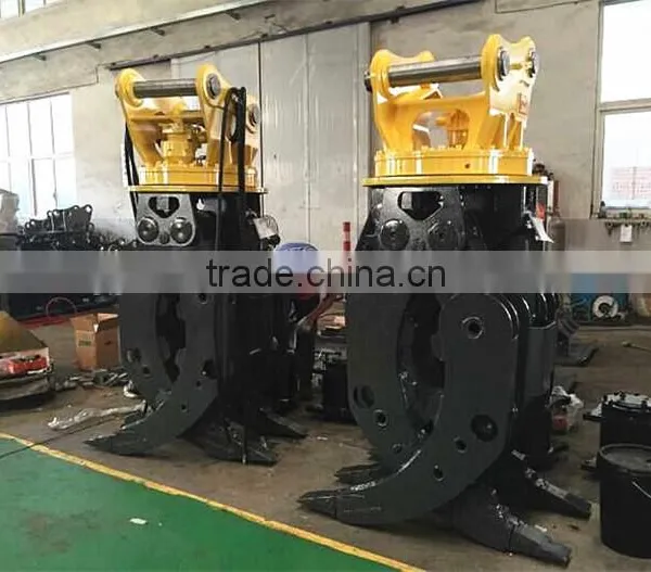 360 Degree Rotating Log Grapple, Hydraulic Excavator Wood Grapple /Stone Grapple for Sale photo-3