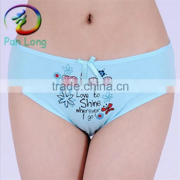 Women Sexy Briefs Panties Thongs G-string Lingerie Printed Cotton Underwear