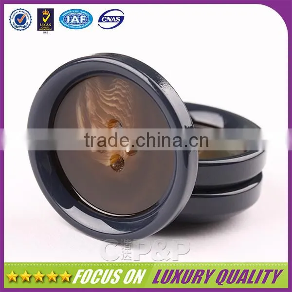 Custom Plastic Made Buffalo Horn Color Resin Button for Suit photo-5