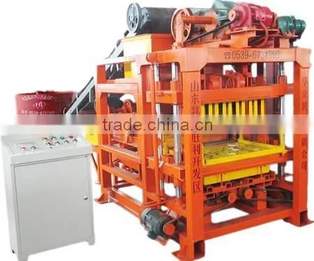 QT4-23 Fully Automatic Brick Making Machine With PLC Control Cabinet