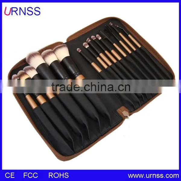 15 Pcs Private Label Best Quality Natural Hair Professional Make up Brushes photo-6