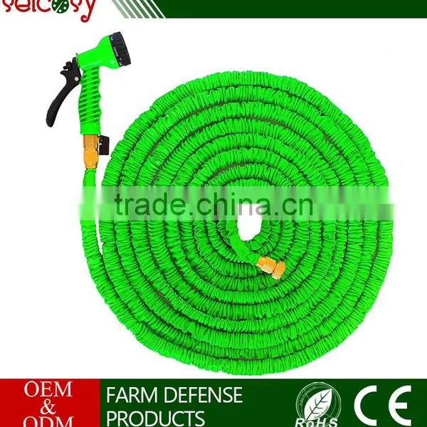 20 50 75 100ft Flexible And Expandable Garden Water Hose With Brass Connector And 8 Pattern Spray Nozzle