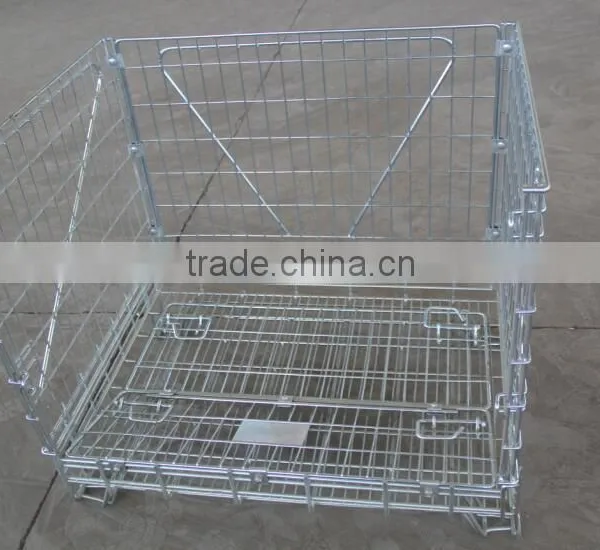 Best-selling Metal Wire Mesh Container With 4 Legs Metal Storage Cage photo-4