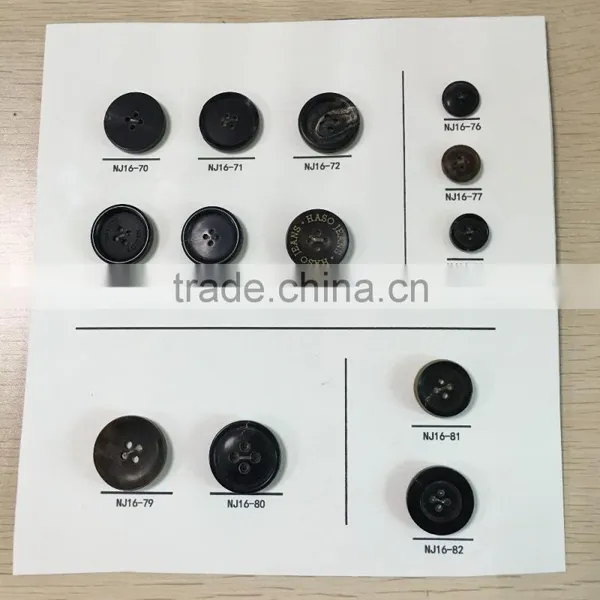 NJ16-78 Real Natural Buffalo Horn Buttons photo-2
