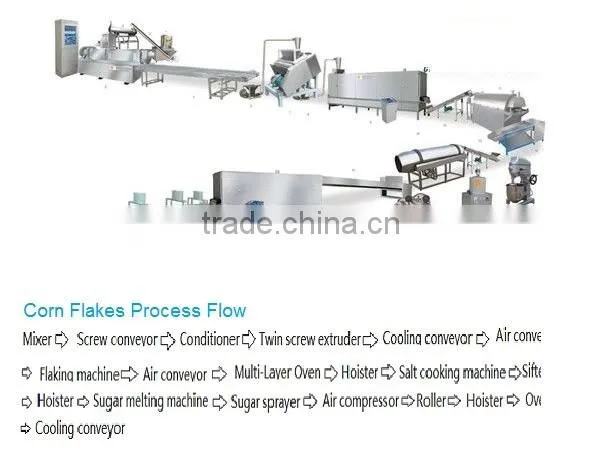 8T per Day Corn Flakes Processing Plant Maize Flakes Production Process Puffing Machine photo-2