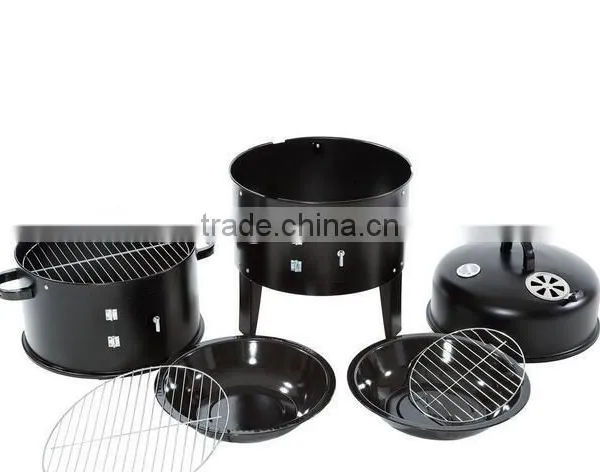 Black Steel 3-in-1 BBQ Smoker photo-3