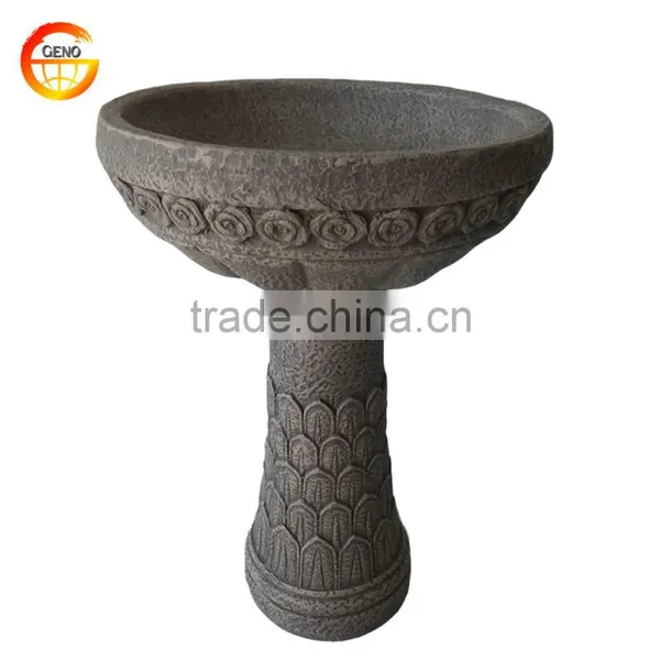 Eco-friendly Stone Solar Bird Bath for Outdoor Decor photo-4