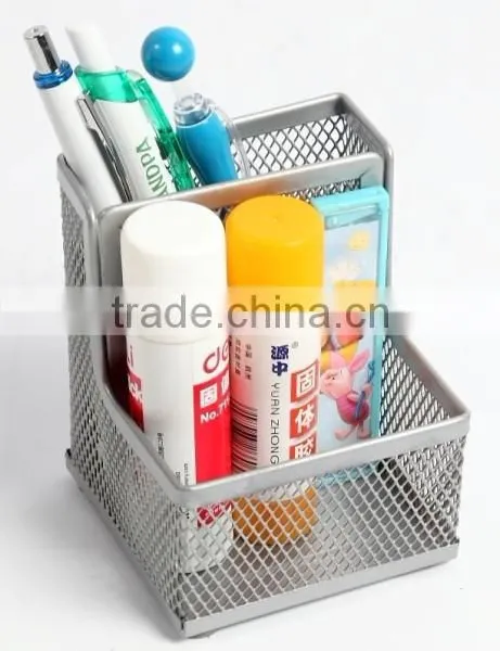 Metal Mesh Wire Office Stationery Desk Storage Organizer/ Multi-function Pen Holder photo-2