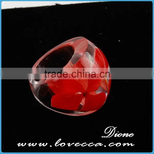 Handmade Jewelry With Real Flowers , Pressed Flower Resin Ring photo-3