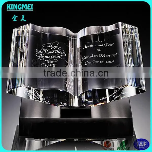 Glass Crystal Blue Super Star Awards Trophy With Blank Black Base For Customized photo-6