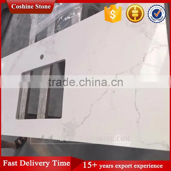 Hot Selling Ice White Quartz Countertop photo-4