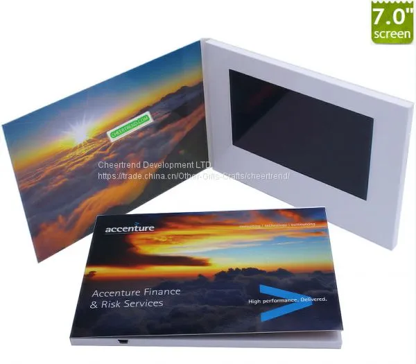 Magnetic Switch With no Buttons 7 Inches LCD Business Card/LCD Video Brochure/video Book photo-2
