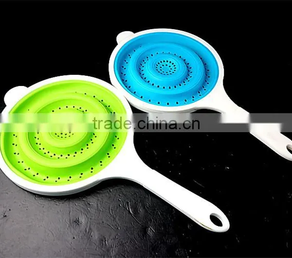 16071 SILICONE Heat Resistant Foldable Silicone Pasta Strainer Silicone Colander Collapsible Strainer photo-2
