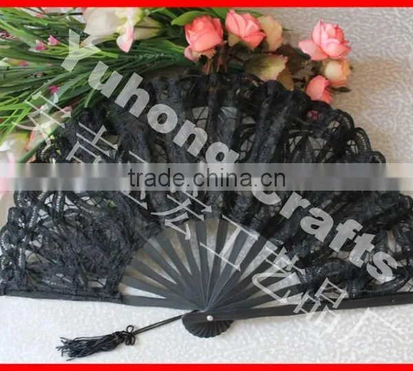 Beatutiful and Colorful Wedding Folding Lace Fan photo-3
