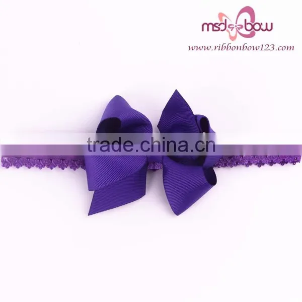 Colorful Baby Girls Newborn Elastic Satin Ribbon Headbands photo-6