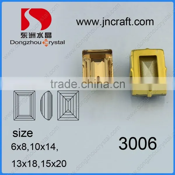 China Garment Accessory Imitation SW Light Sapphire Rectangle Rhinestone for Wedding Dress photo-3