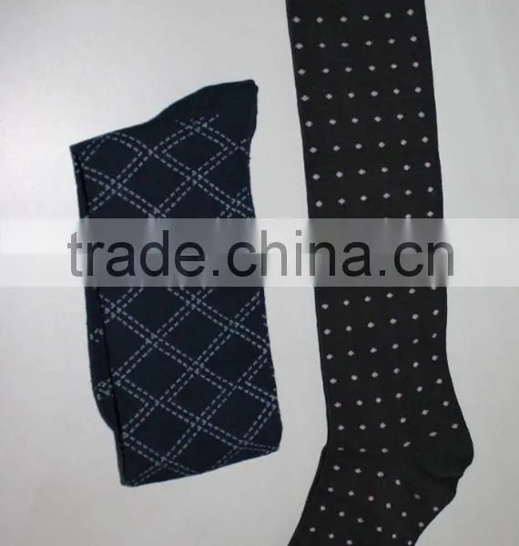 Fashion Combed Cotton Jacquard Knee High Socks photo-2