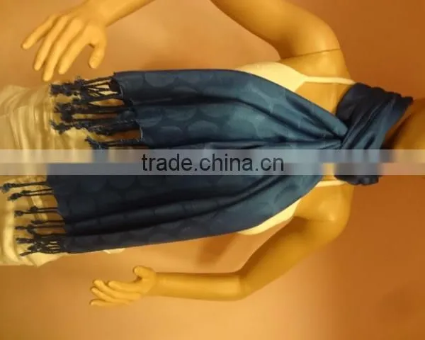 Elegant Jacquard Stoles With Tassles photo-3
