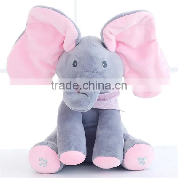 Wholesale Baby Soothing Toys Soft Plush Music Sining Animal Rabbit and Elephant Toy photo-6