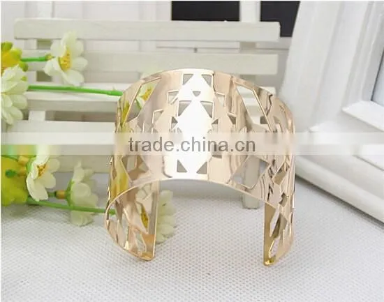 2015 Fashion Metal Gold Hollow Open Bangle Jewelry Adjustable photo-4