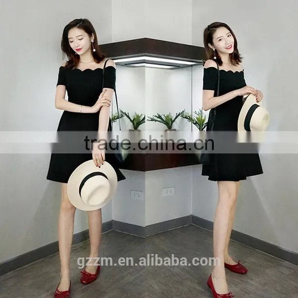 2017 The Newest Short Sleeve Girl Party Dress With Different Color photo-3