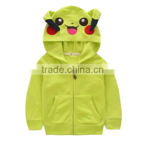 Front Open Sweatshirt Custom Kids Animal Thick Fleece Zipper Hoodies photo-3