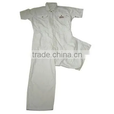 Twill Beige Short Sleeve Working Overalls