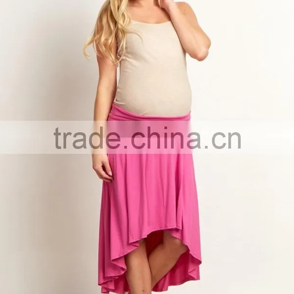 Latest Skirt Design Pictures Women Trend hi Low Maternity Skirt 2016 photo-4