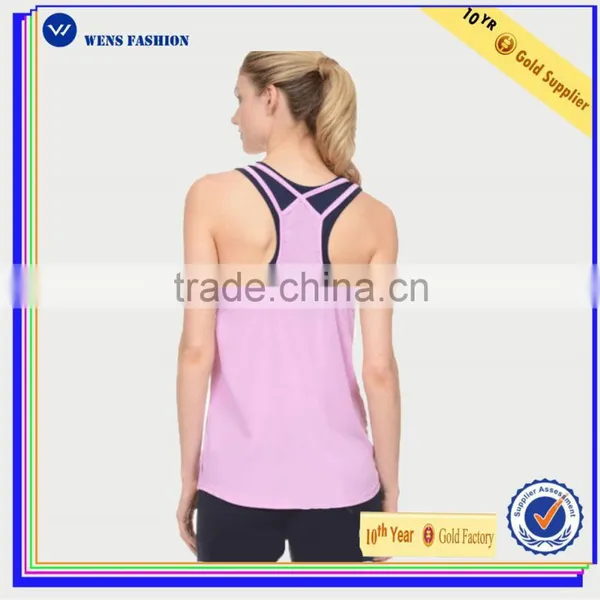 Custom High Quality Women Gym Stringer Workout Tank Top photo-2