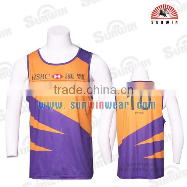 Custom OEM Men Mesh Reversible Plain Basketball Jerseys Wholesale photo-2