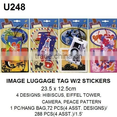 Travel Necessary Cute Animal Travel Luggage Tag W/ 2 Stickers photo-2