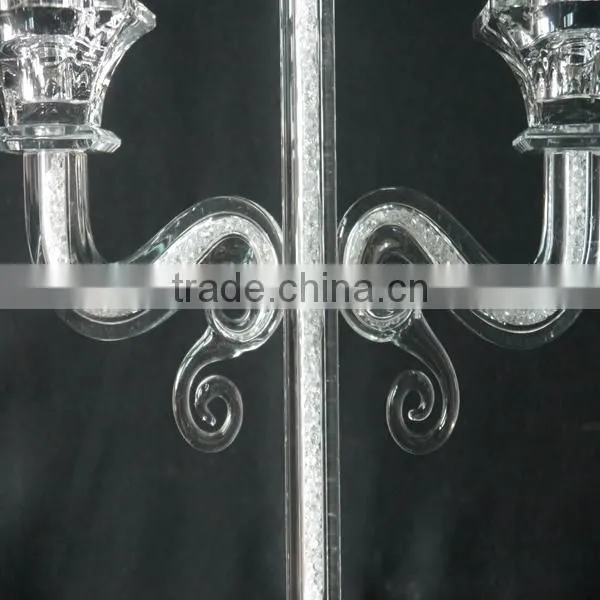 3 Arms Candle Holder,Crystal Candle Holder For Wedding Table Decoration photo-4