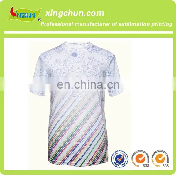 Men's Dye Sublimation Print T-shirt With Short Sleeve