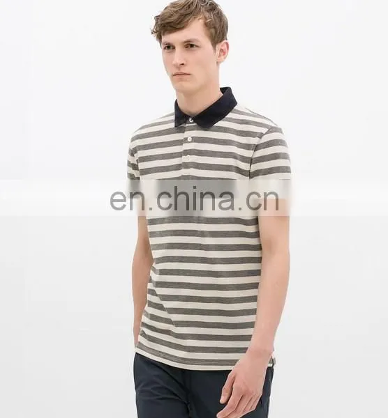 T-shirt Polo, Wholesale New Fashion Stripe Polo Shirts for Men