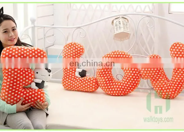 HI CE Latest Custom Valentine's Day Gift Letter Shaped Love Pillow for Sale photo-3